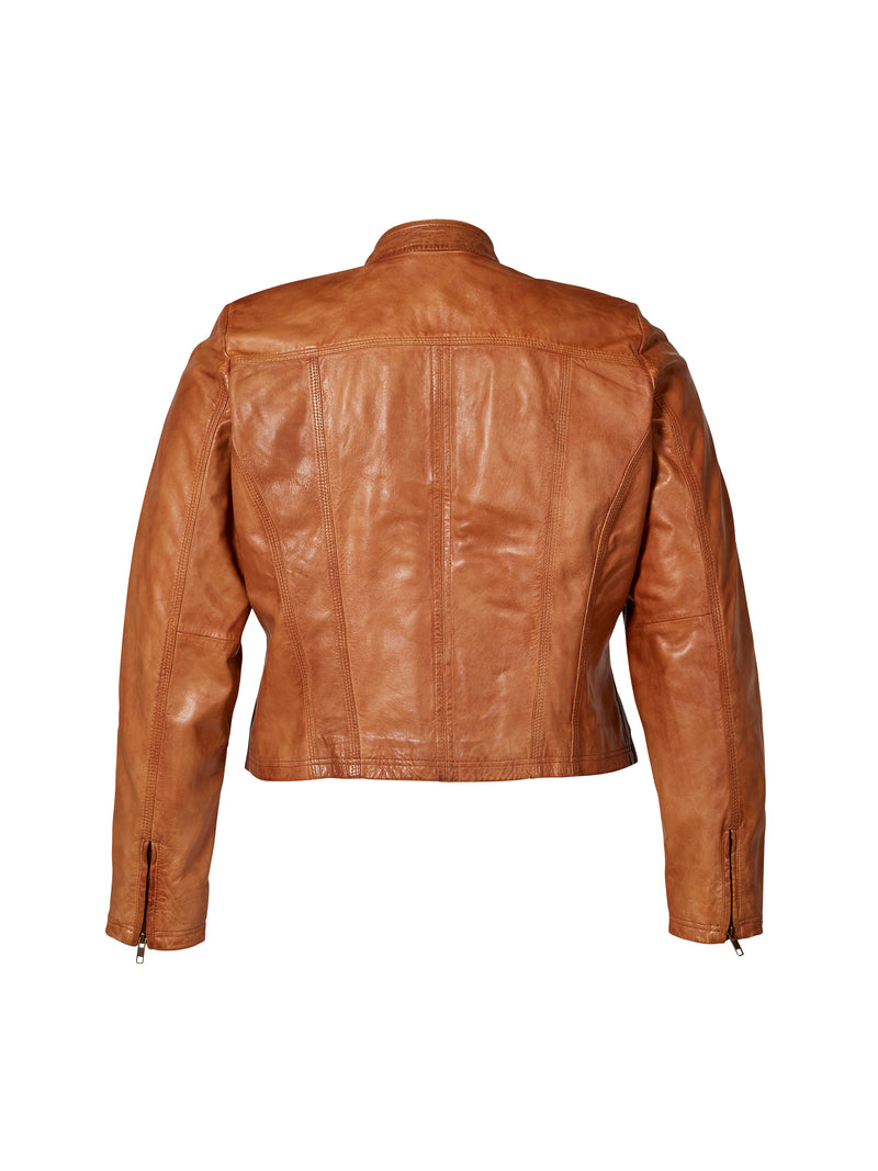 ZOEY ALEXIA LEATHER JACKET Leather Jacket 233 Cognac
