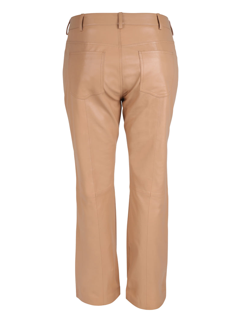 ZOEY ALINE LEATHER PANTS Hosen 219 Trench Camel
