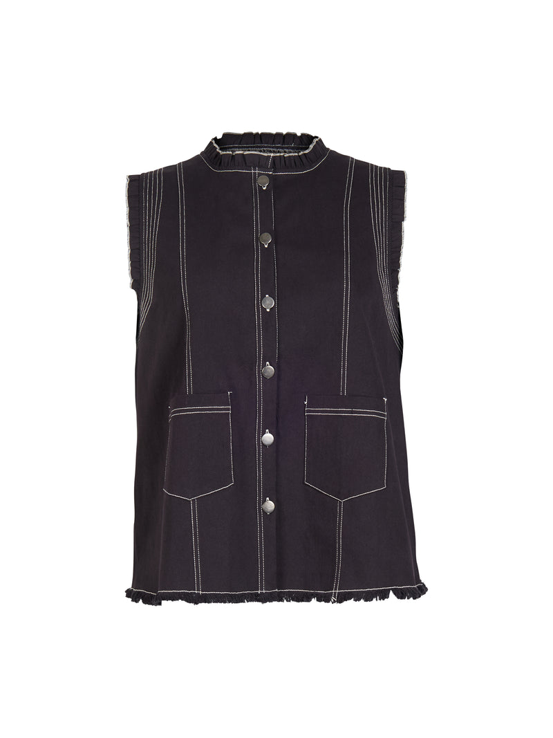 ZOEY AMY VEST Vest Schwarz