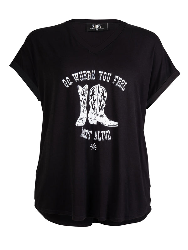 ZOEY ARYA T-SHIRT T-shirt Schwarz