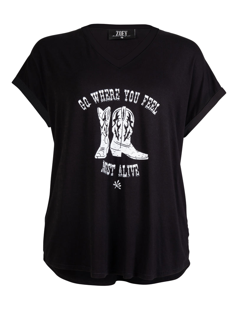 ZOEY ARYA T-SHIRT T-shirt Schwarz