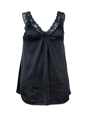 ZOEY ASLY TOP Tops & T-shirts Schwarz