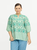BLISS BLOUSE - Peppermint green mix