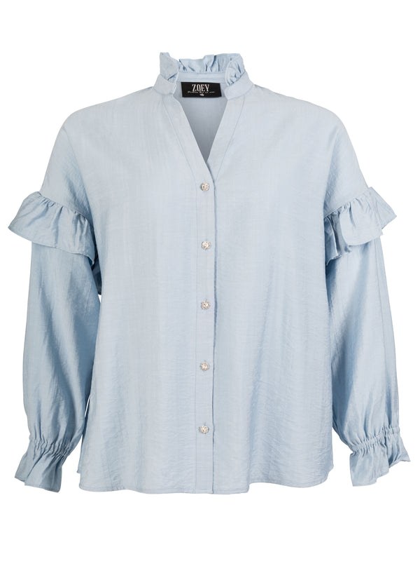 ZOEY CARLA BLOUSE Blusen 304 Sky Blue