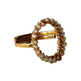 CIRCLE STONES RING - Champagne