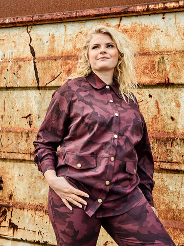 ZOEY CLEO SHIRT JACKET Hemden 685 Berry Red Mix