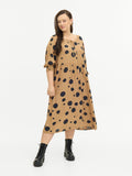 DOT DRESS - Beige mix