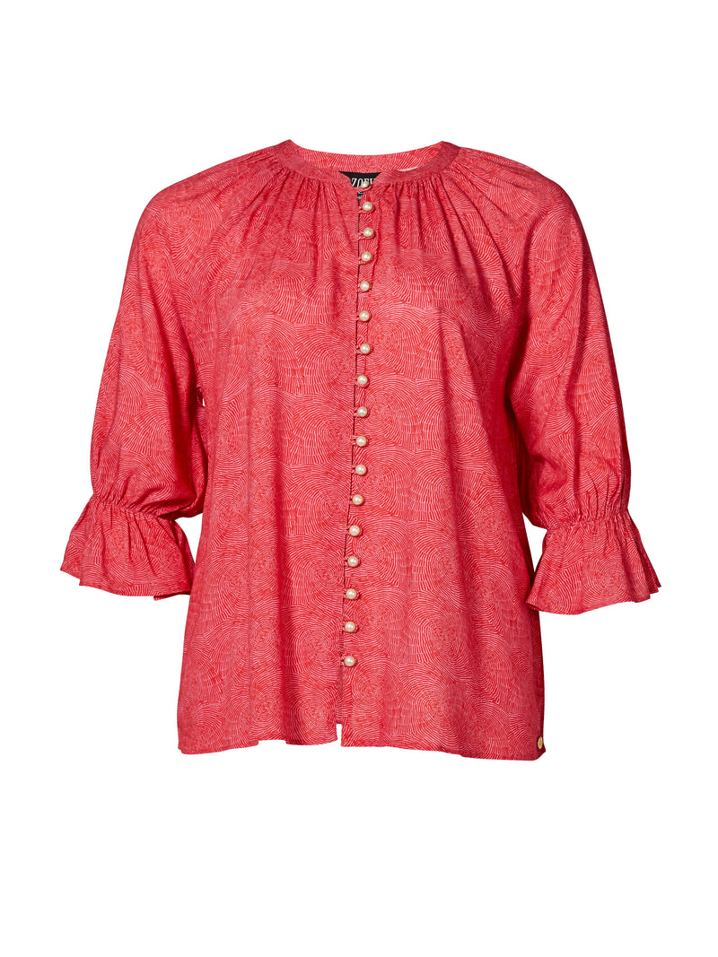 ZOEY ELLIANNA BLUSE Blusen 681 Rouge Red Mix