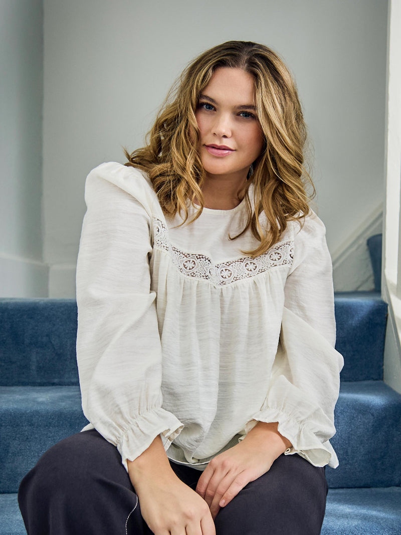 ZOEY EVIE BLOUSE Blusen 002 Creme