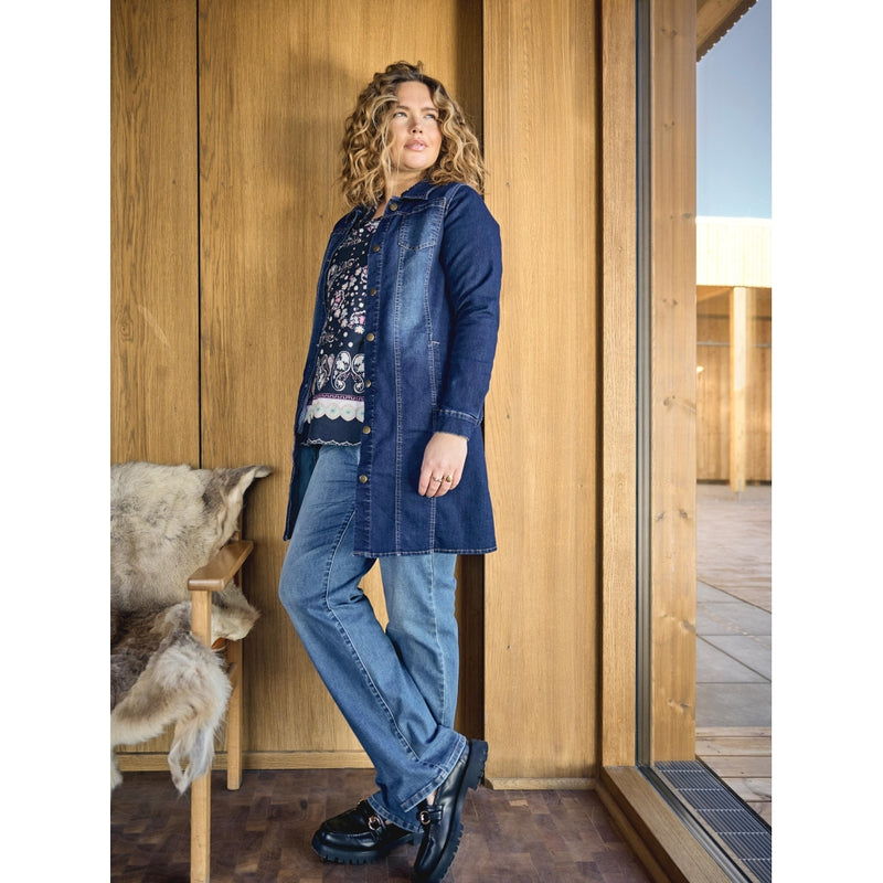 ZOEY FIA LONG JACKET Jacken 481 Denim blue