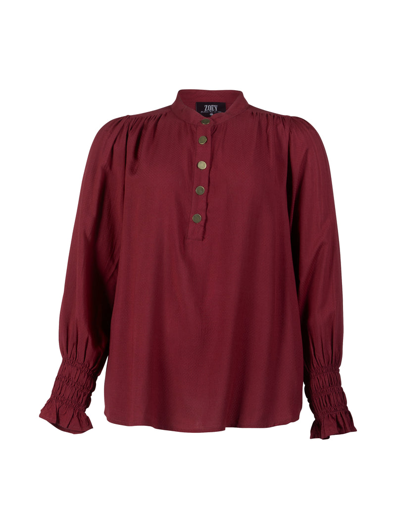 ZOEY KALANI BLOUSE Blusen 698 Vineyard Wine