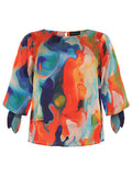 NO. 1 BY OX - LADA BLOUSE - Multi Coloured Graphic print