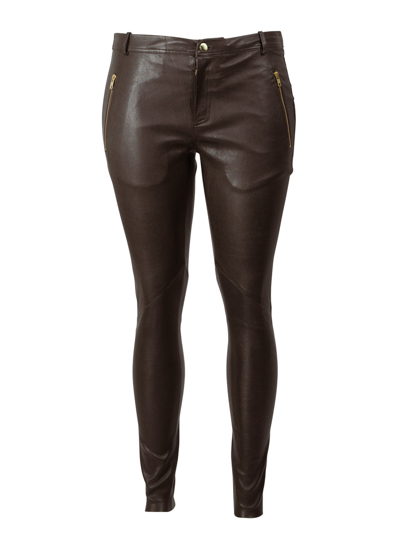 ZOEY LUCILLE LEATHER PANTS Hosen 293 Chocolate