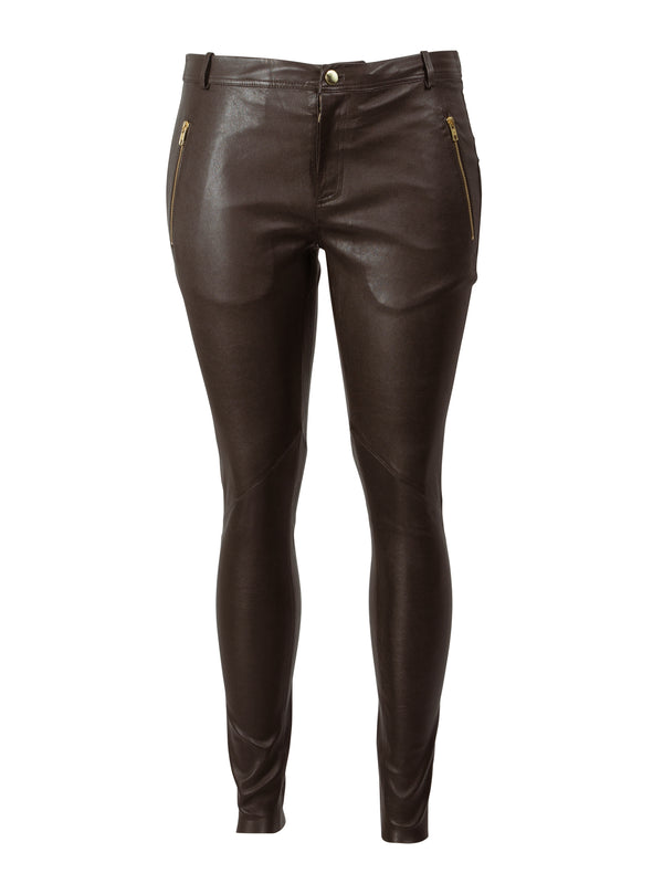 ZOEY LUCILLE LEATHER PANTS Hosen 293 Chocolate