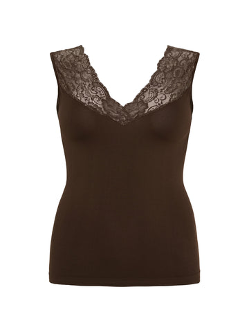 No. 1 By Ox LUCI SHAPEWEAR TOP Tops & T-shirts Mocca Brown