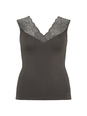 No. 1 By Ox LUCI SHAPEWEAR TOP Tops & T-shirts Tin Grey