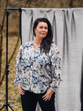MARGO BLOUSE - Blue mix