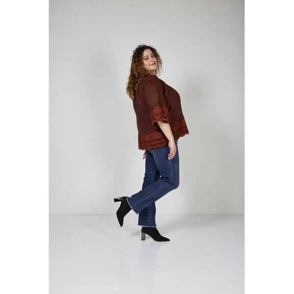 ZOEY / MOMENT MILLE BLOUSE Blusen 212 Bombay brown