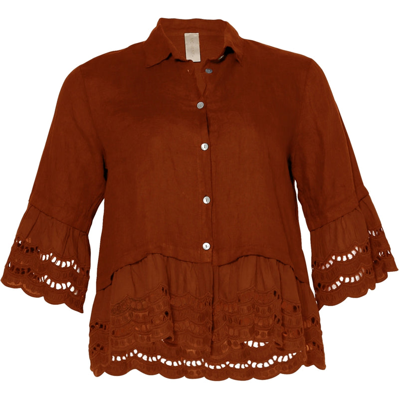 ZOEY / MOMENT MILLE BLOUSE Blusen 212 Bombay brown