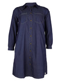 MINA SHIRT DRESS - Dark Denim