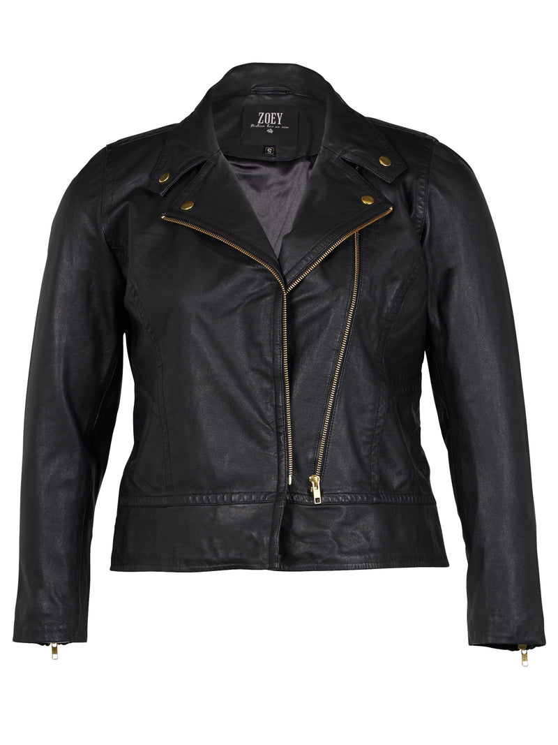 ZOEY MOLLY LEDERJACKE Leather Jacket Schwarz