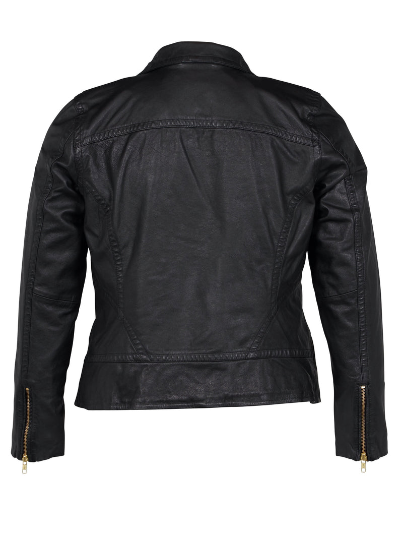 ZOEY MOLLY LEDERJACKE Leather Jacket Schwarz