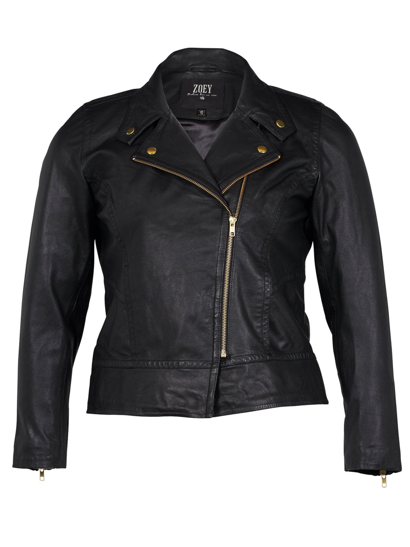 ZOEY MOLLY LEDERJACKE Leather Jacket Schwarz