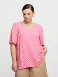 NORA BLOUSE - Bright Pink Mix