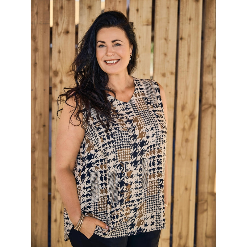 ZOEY NORA TOP Tops & T-shirts Schwarz mix