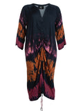 OPHELIA DRESS - BLACK TIE DYE