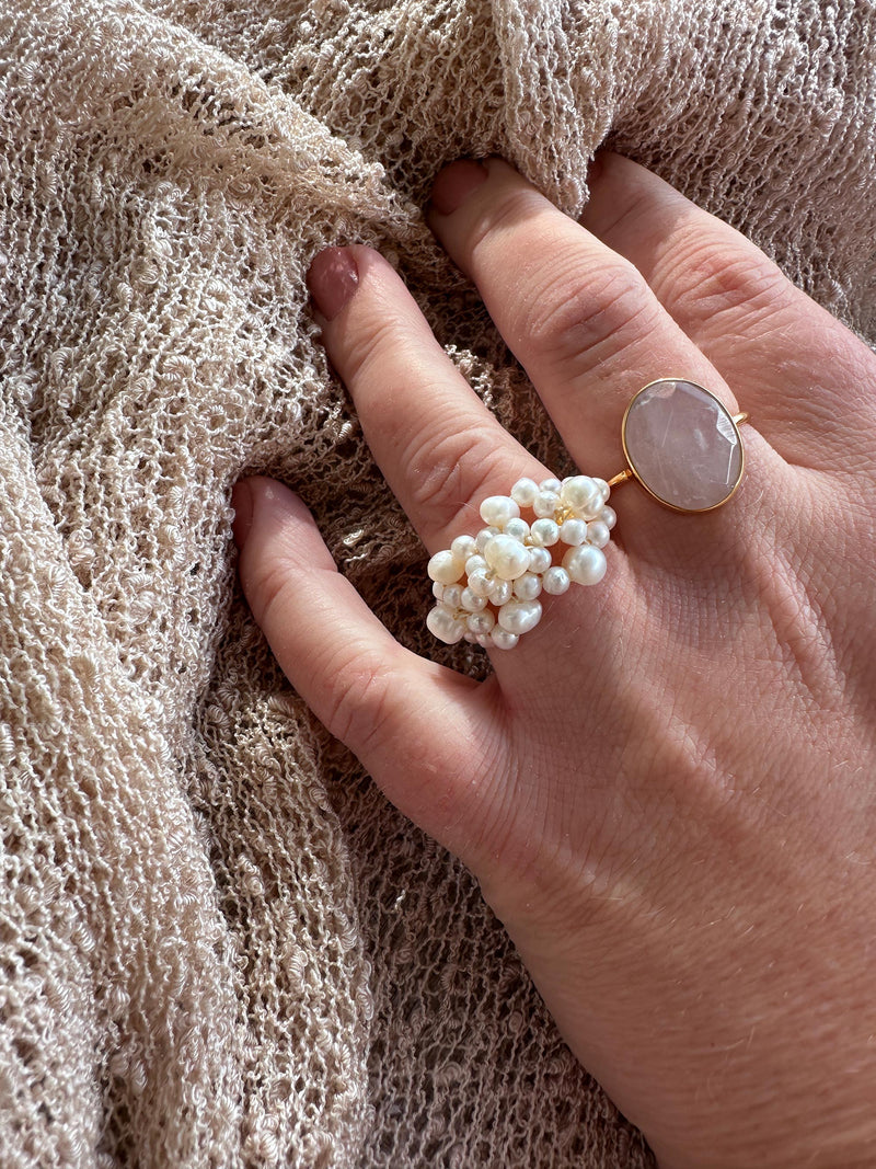 ZOEY PEARL BUNCH RING Jewelry 621 Pearl
