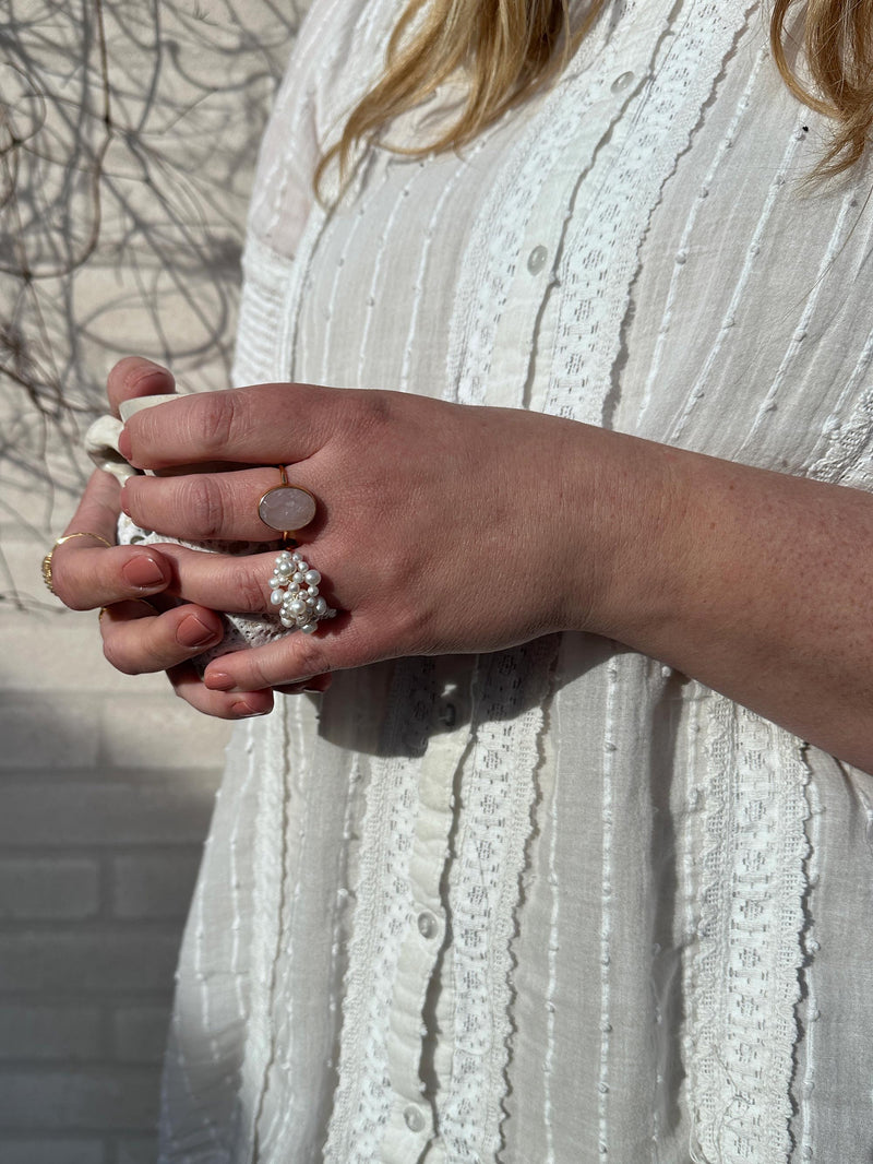 ZOEY PEARL BUNCH RING Jewelry 621 Pearl