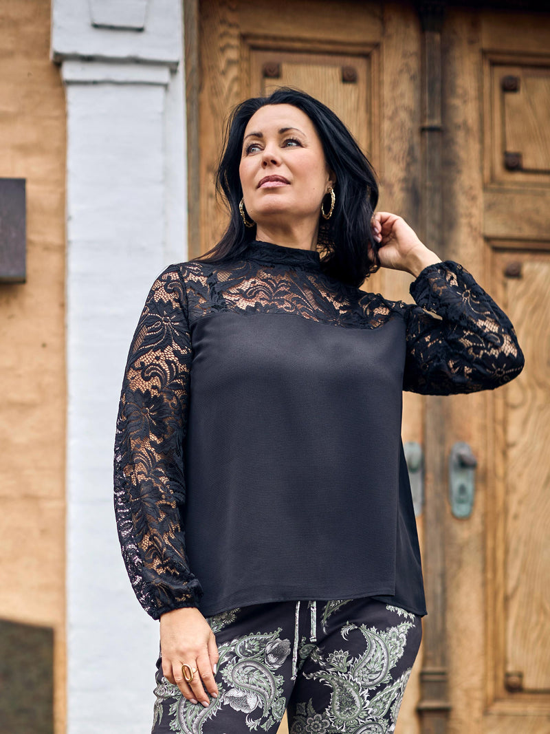 ZOEY SARA BLOUSE Blusen Schwarz