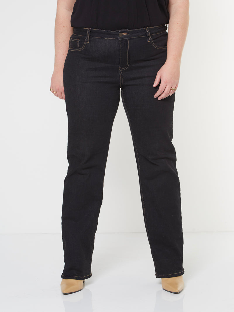 ZOEY SKY LONG DENIM JEANS Jeans 006 Black Denim