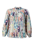 SYLVIA BLOUSE - Light Blue Mix