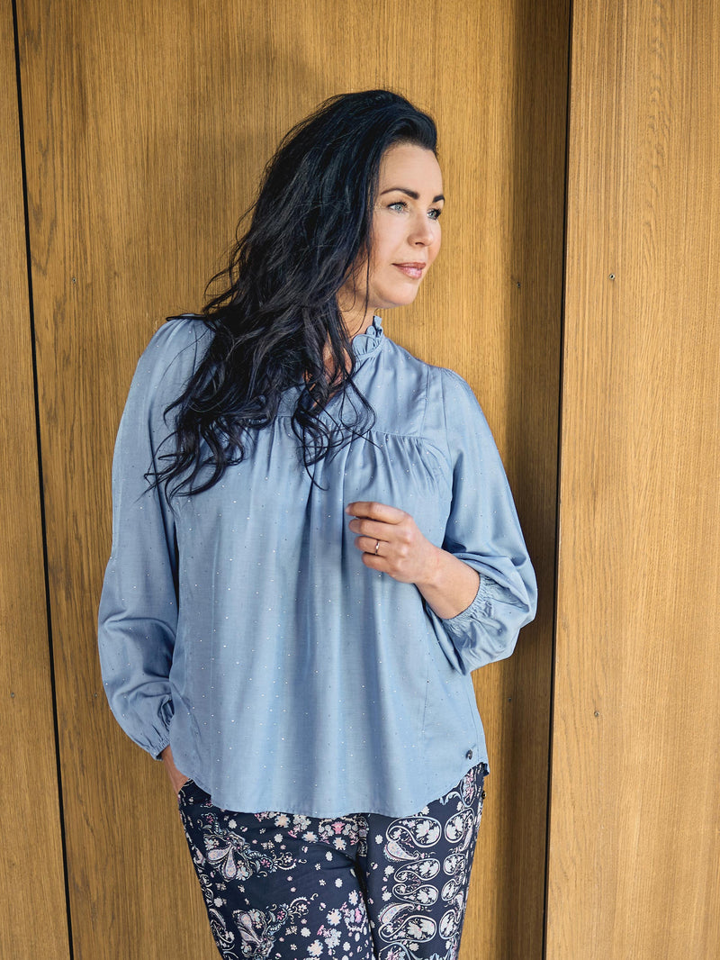 ZOEY TIA BLOUSE Blusen 304 Sky Blue