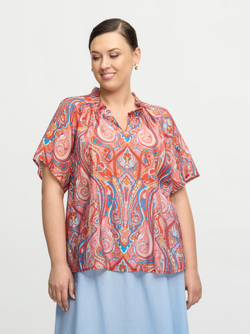 ZOEY VEDA BLOUSE Blusen 668 Red Mix