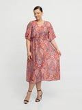 VEDA DRESS - Red Mix