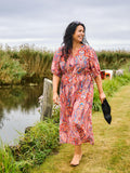 VEDA DRESS - Red Mix