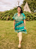 WILLA DRESS - Dark Green Mix