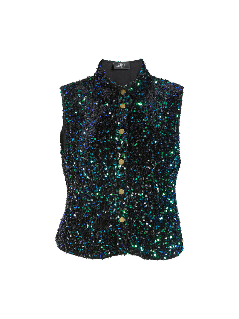 ZOEY XENA VEST Vest 025 multi sequins